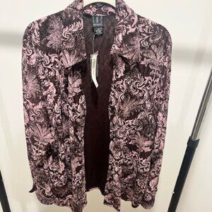 Blush Terrain Camo Leaf Button-Up